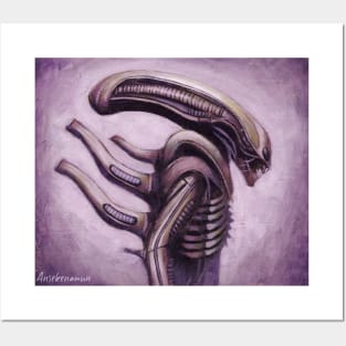 Alien Xenomorph Giger Fanart by Ansekenamun Posters and Art